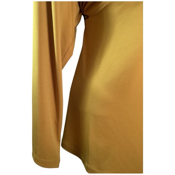 Susan Graver Mustard Keyhole Blouse Plus Size 3X - Picture 4 of 8